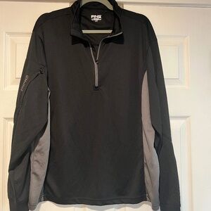 PING Performance Men’s Long Sleeve Golf Shirt, NWOT - Black and Grey - L